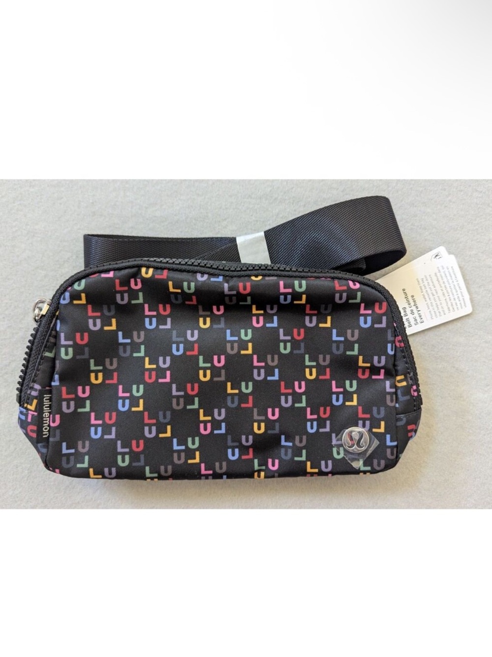 Lululemon Black Multi 'LULU’ Logo Belt Bag
